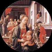 Filippino Lippi Virgin with the Child and Scenes from the Life of St Anne china oil painting reproduction